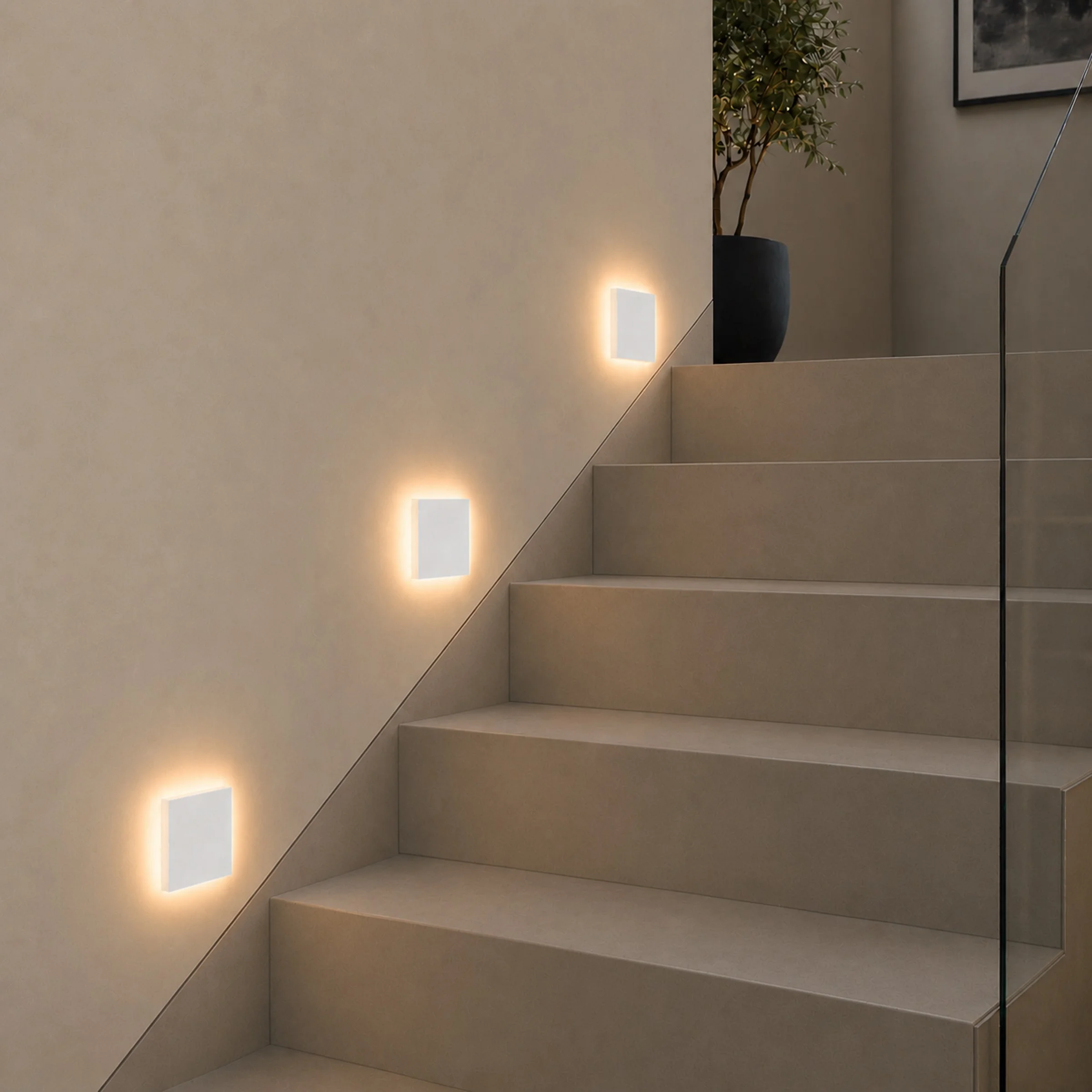 Ledyra Aura – LED-Treppenleuchte – Weiß – IP20 – Anwendungsbeispiel