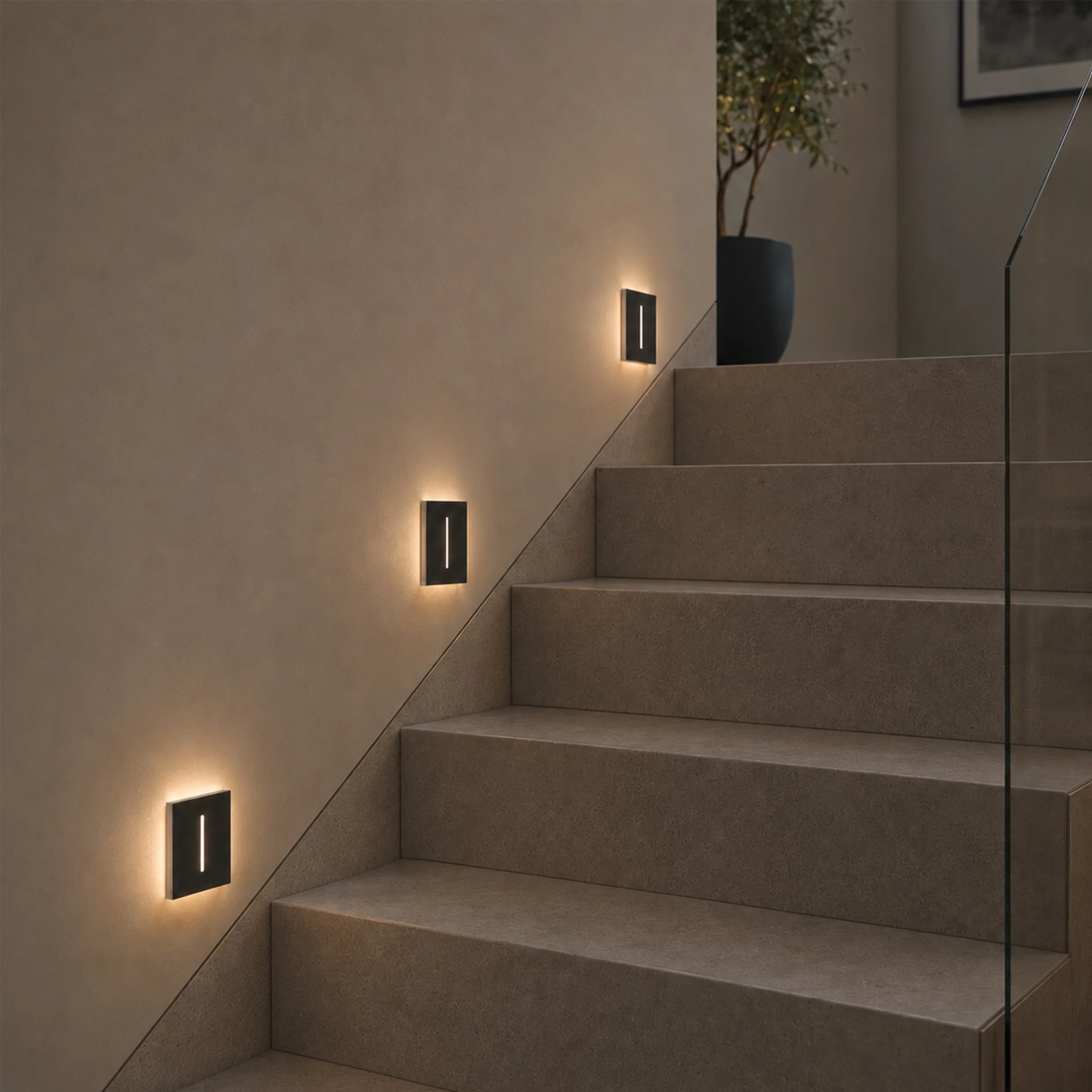 Ledyra Polaris – LED-Treppenleuchte – Anthrazit – IP20 – Anwendungsbeispiel