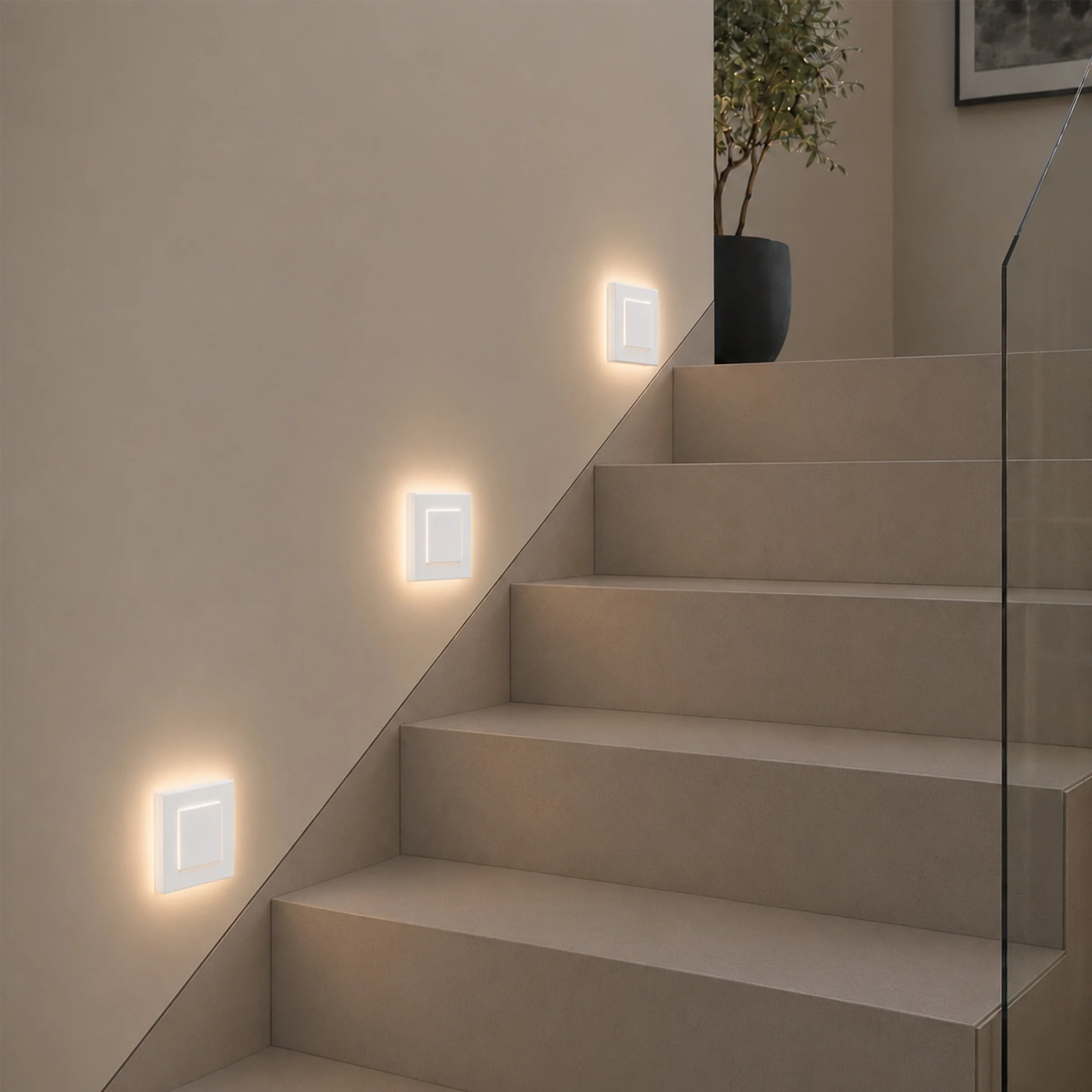 Ledyra Lyra – LED-Treppenleuchte – Weiß – IP20 – Anwendungsbeispiel