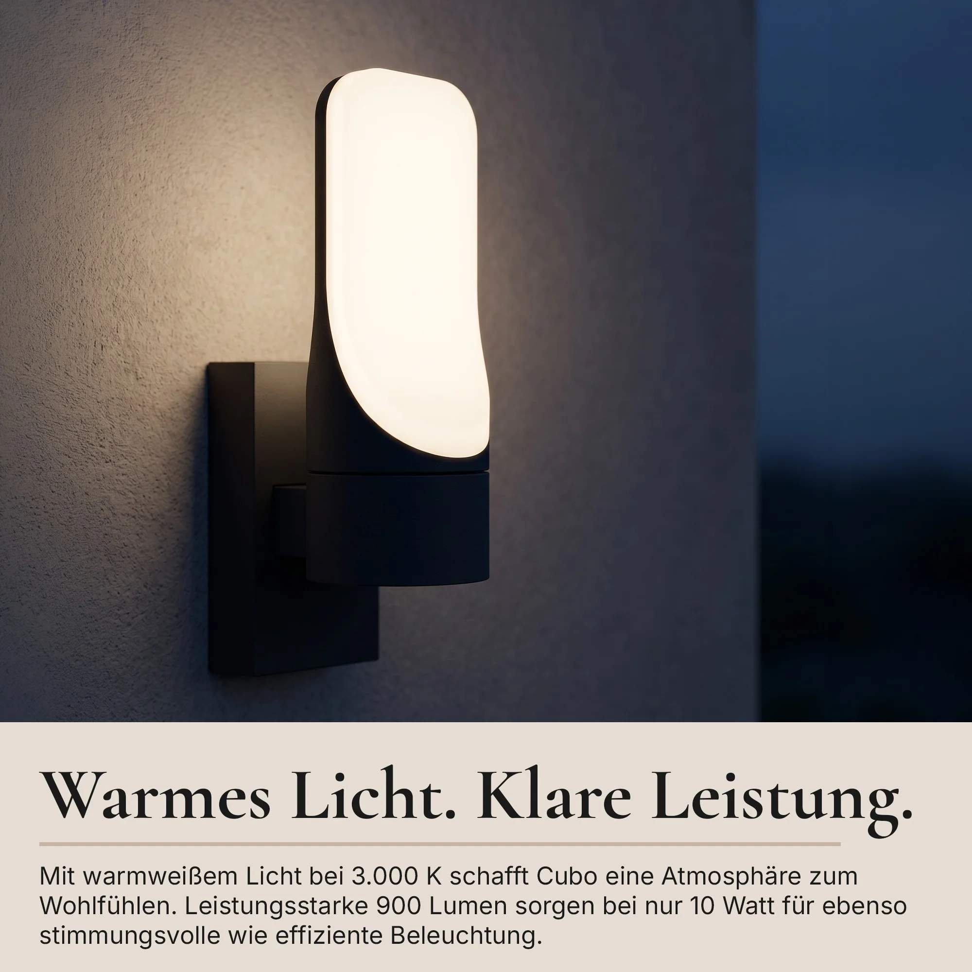 Ledyra Cubo – LED-Außenwandleuchte – Anthrazit – 10 W – Warmweiß – Eigenschaften im Überblick