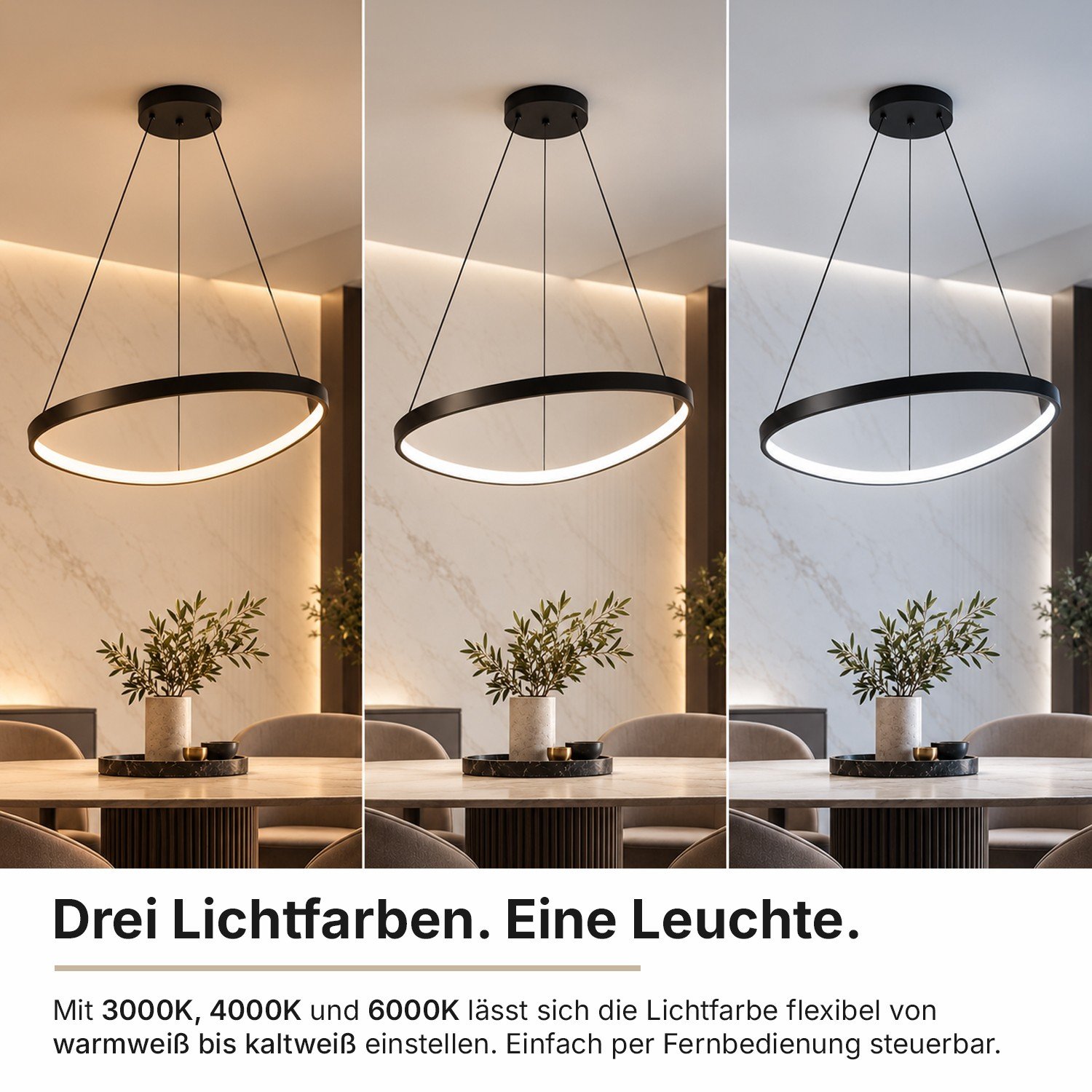 ONORIA in Warmweiß, Neutralweiß und Kaltweiß