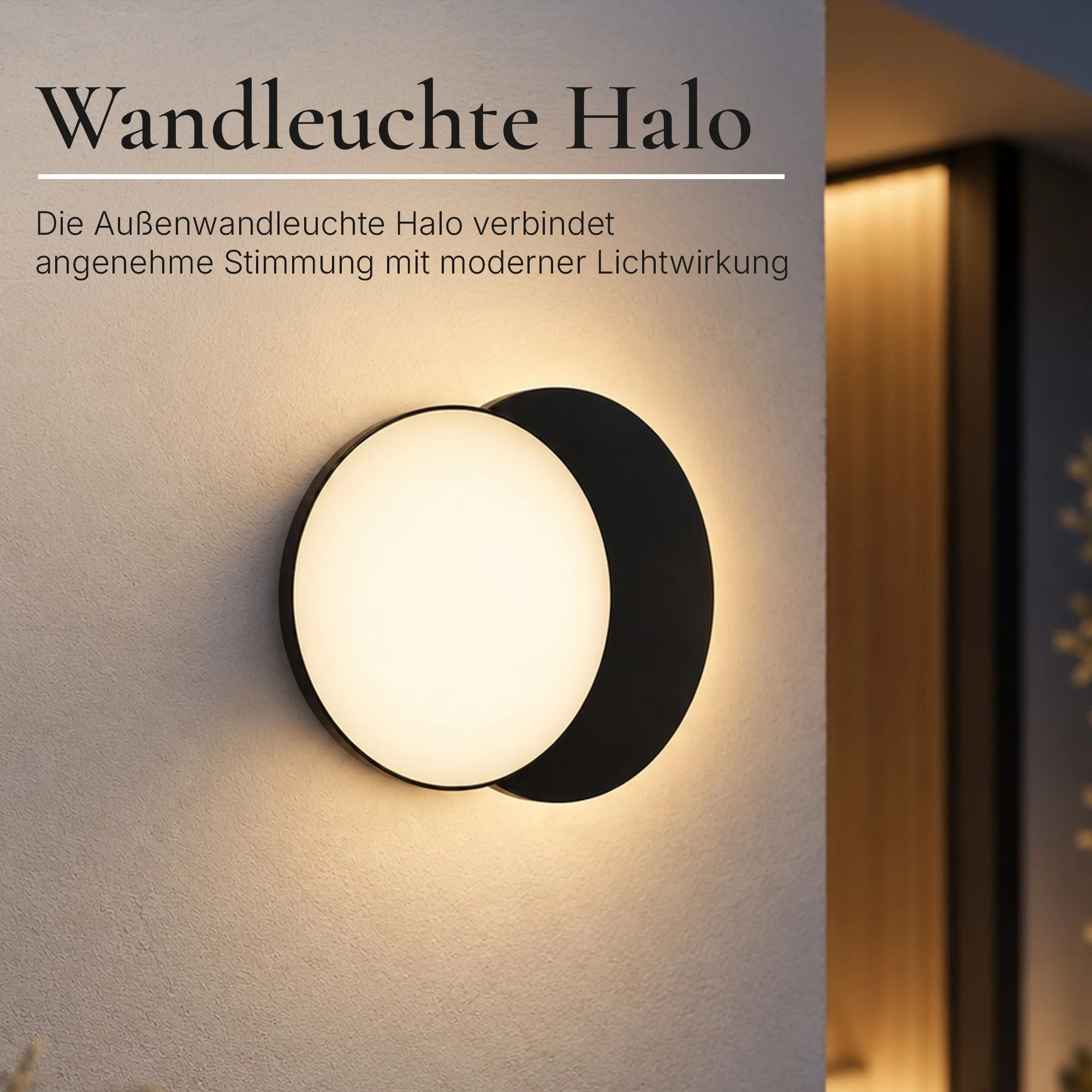 Ledyra Halo – LED-Außenwandleuchte – Anthrazit – 33 W – Warmweiß – Eigenschaften im Überblick