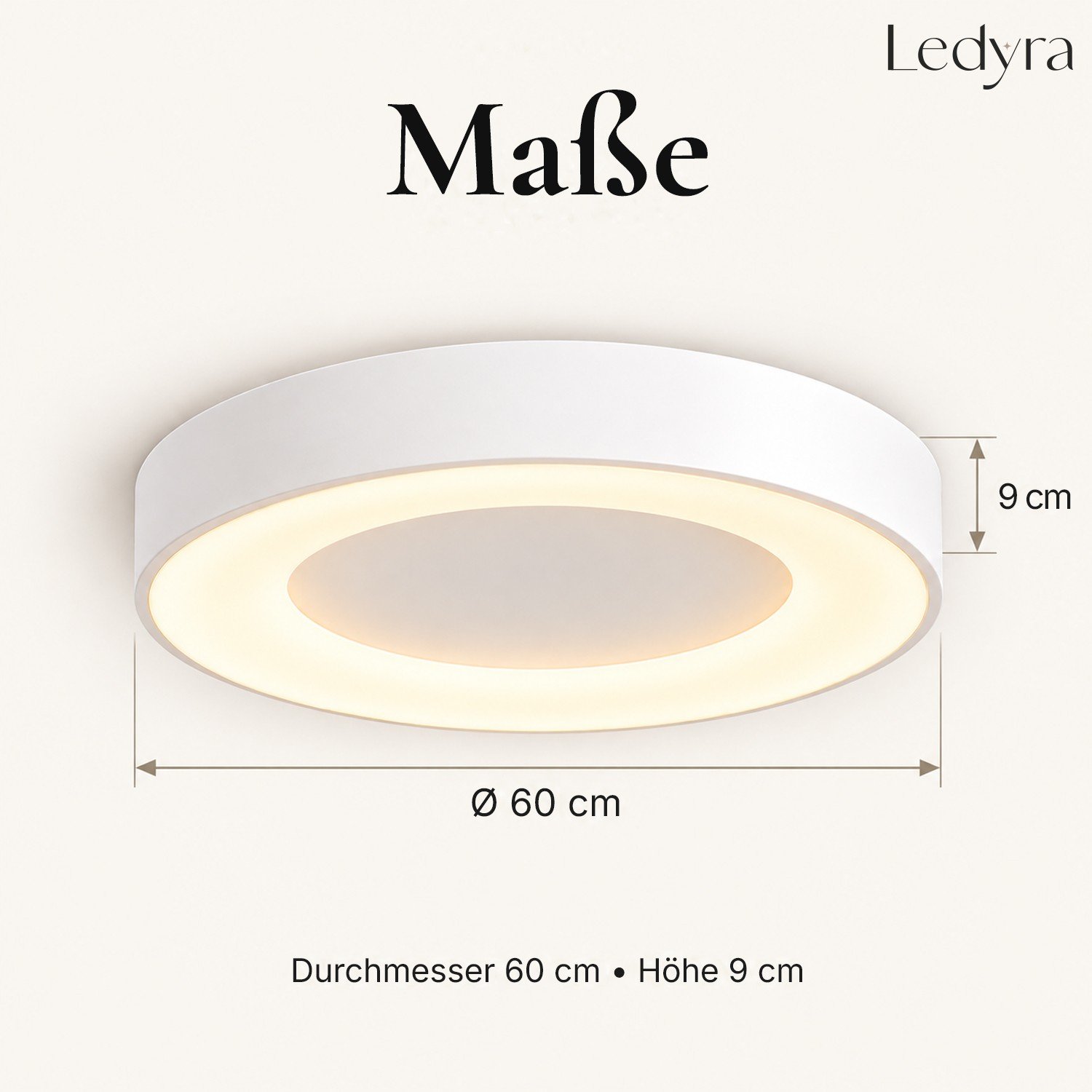 Maße von SATURN: Durchmesser 60 cm, Höhe 9 cm