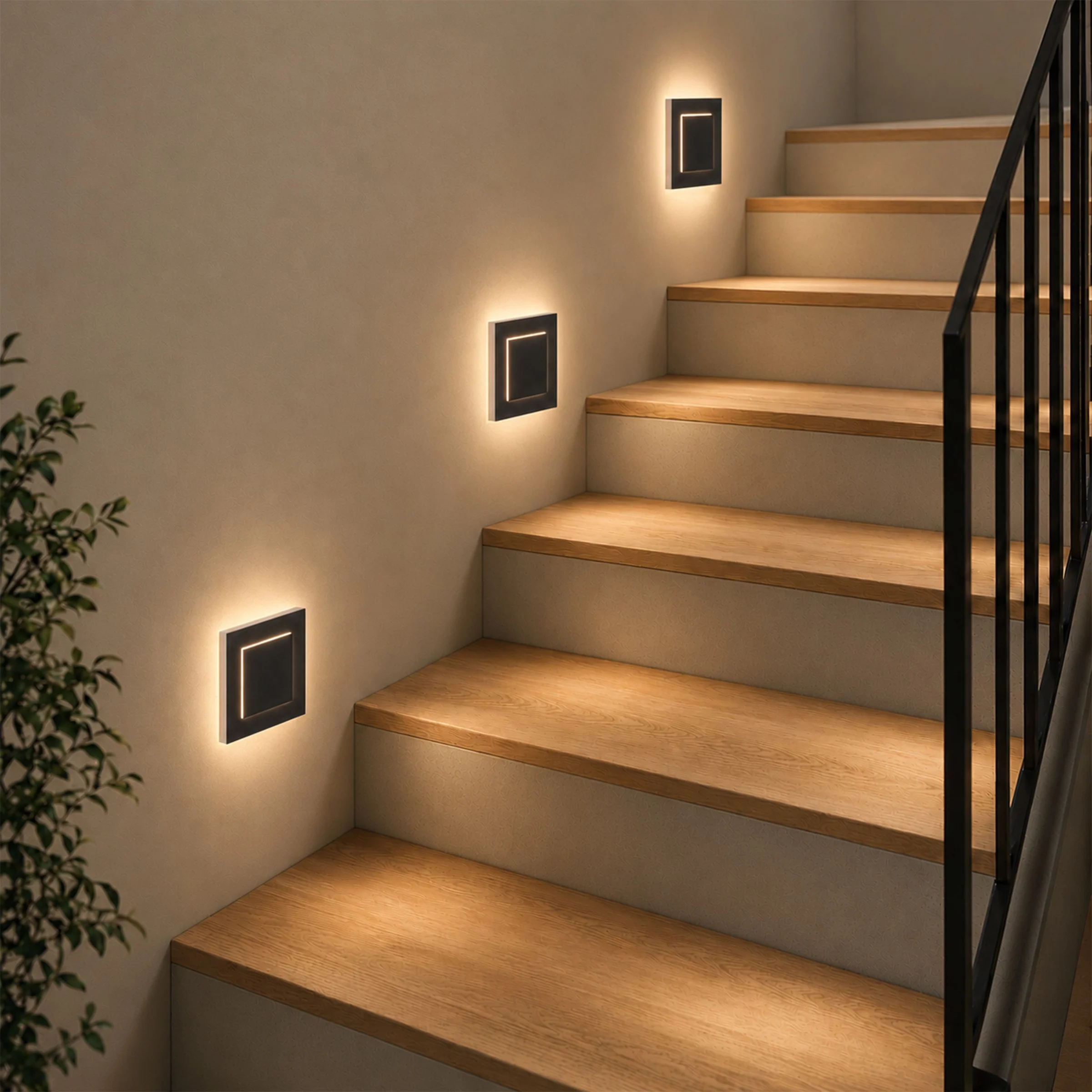 Ledyra Lyra – LED-Treppenleuchte – Anthrazit – IP20 – Anwendungsbeispiel