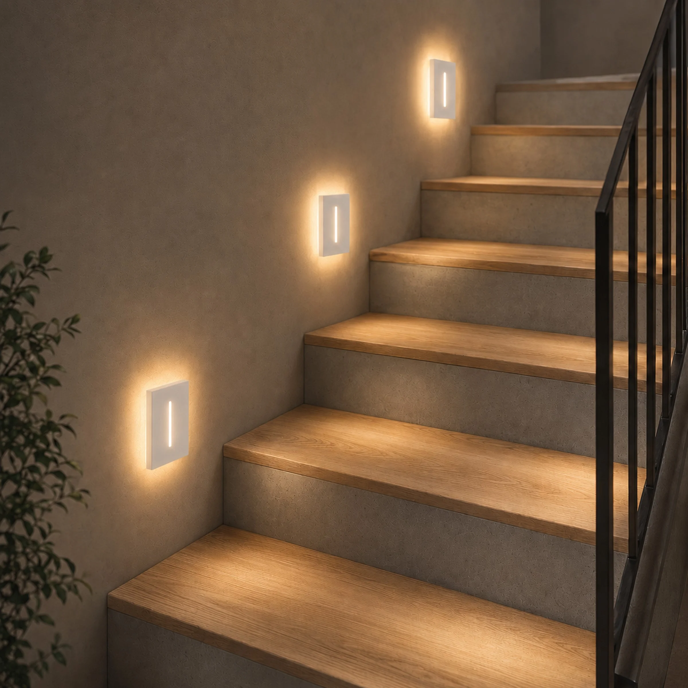 Ledyra Polaris – LED-Treppenleuchte – Weiß – IP20 – Anwendungsbeispiel