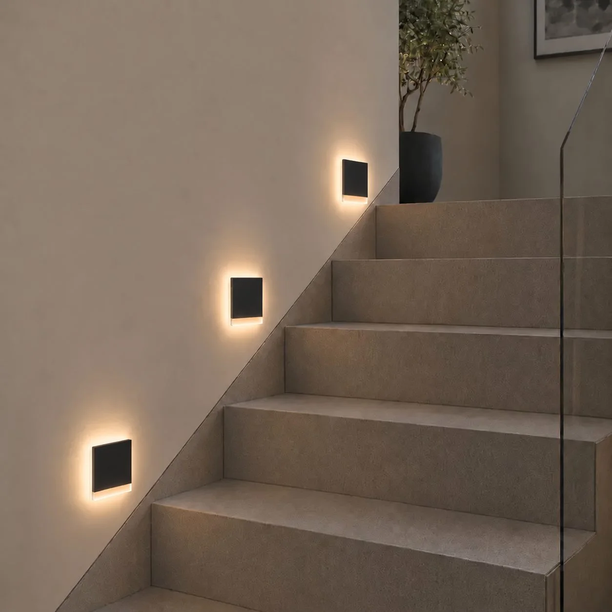 Ledyra Sirius – LED-Treppenleuchte – Anthrazit – IP20 – Anwendungsbeispiel
