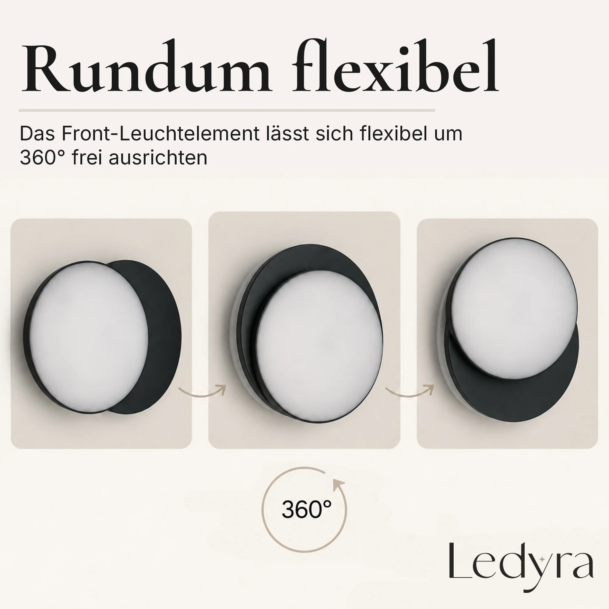 Ledyra Halo – LED-Außenwandleuchte – Anthrazit – 33 W – Warmweiß – Eigenschaften im Überblick