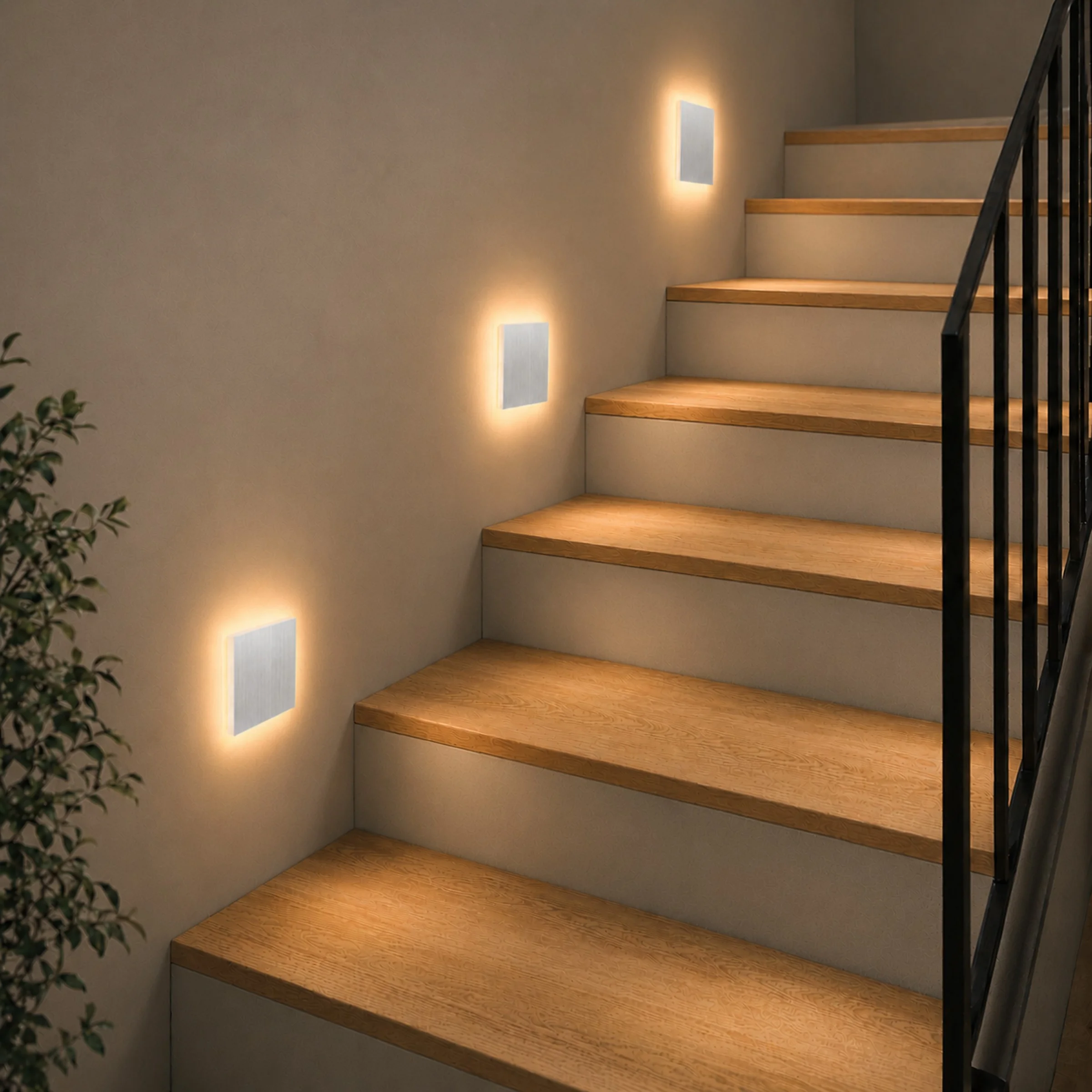 Ledyra Vela – LED-Treppenleuchte – Alu-Bicolor – IP20 – Anwendungsbeispiel