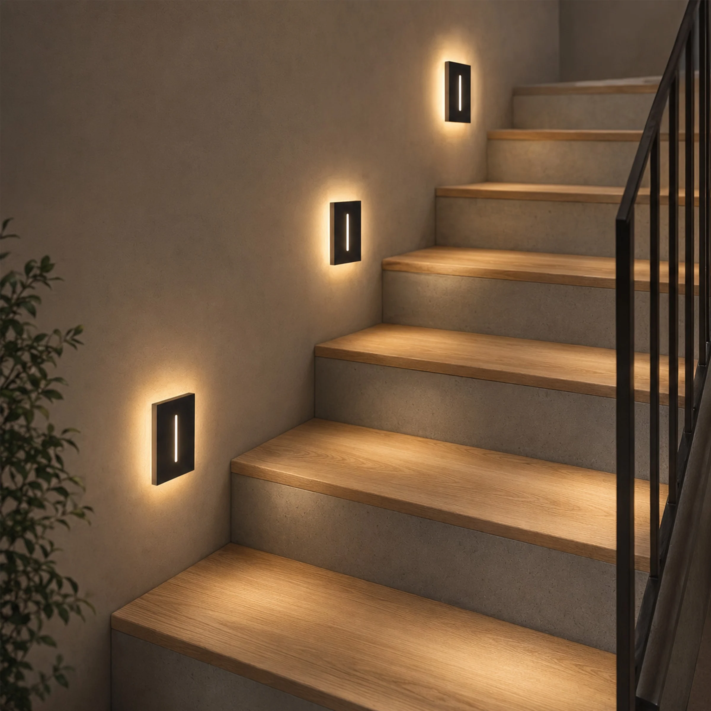 Ledyra Polaris – LED-Treppenleuchte – Anthrazit – IP20 – Anwendungsbeispiel