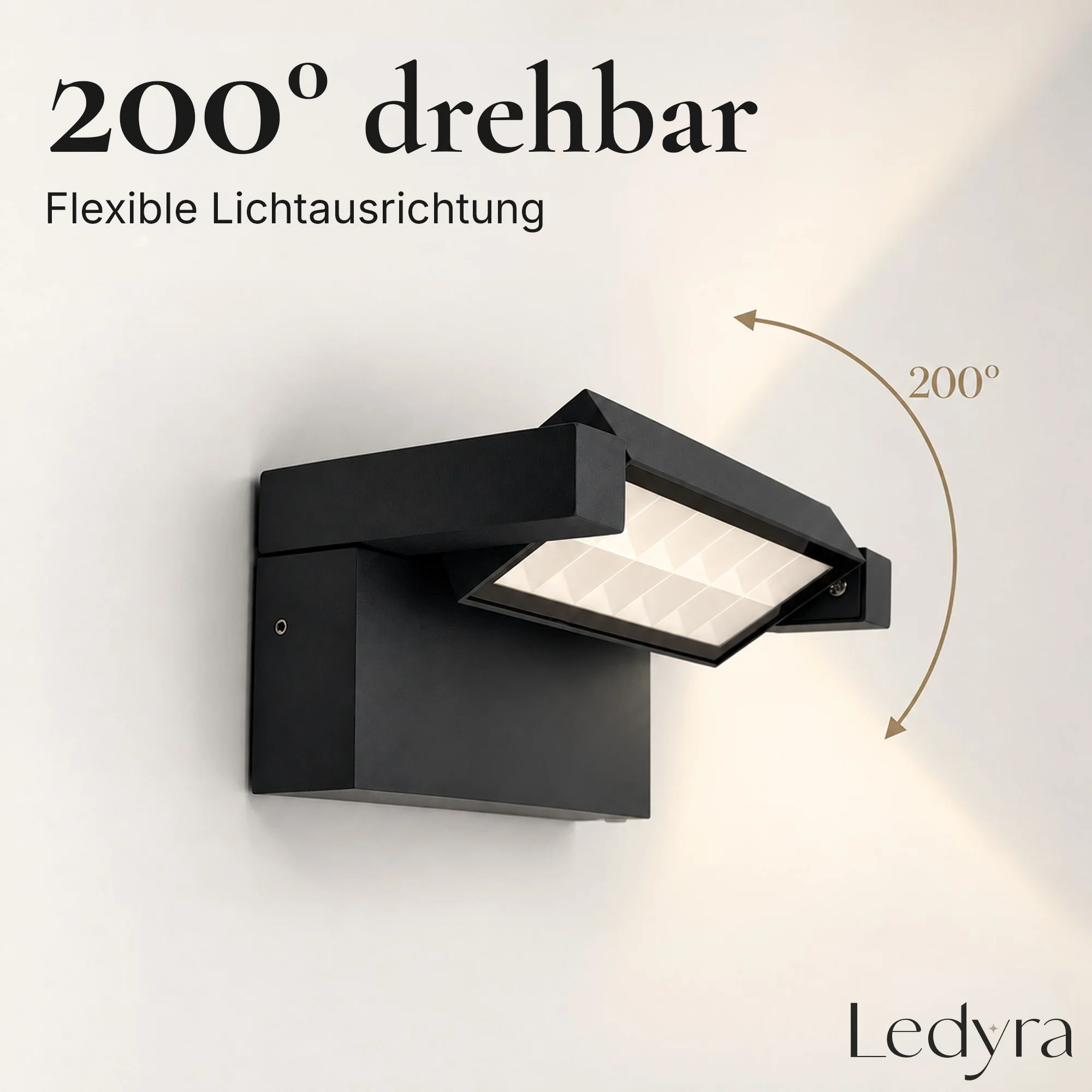 Ledyra Zeno – LED-Außenwandleuchte – Anthrazit – 13 W – Lichtfarbe einstellbar – Eigenschaften im Überblick