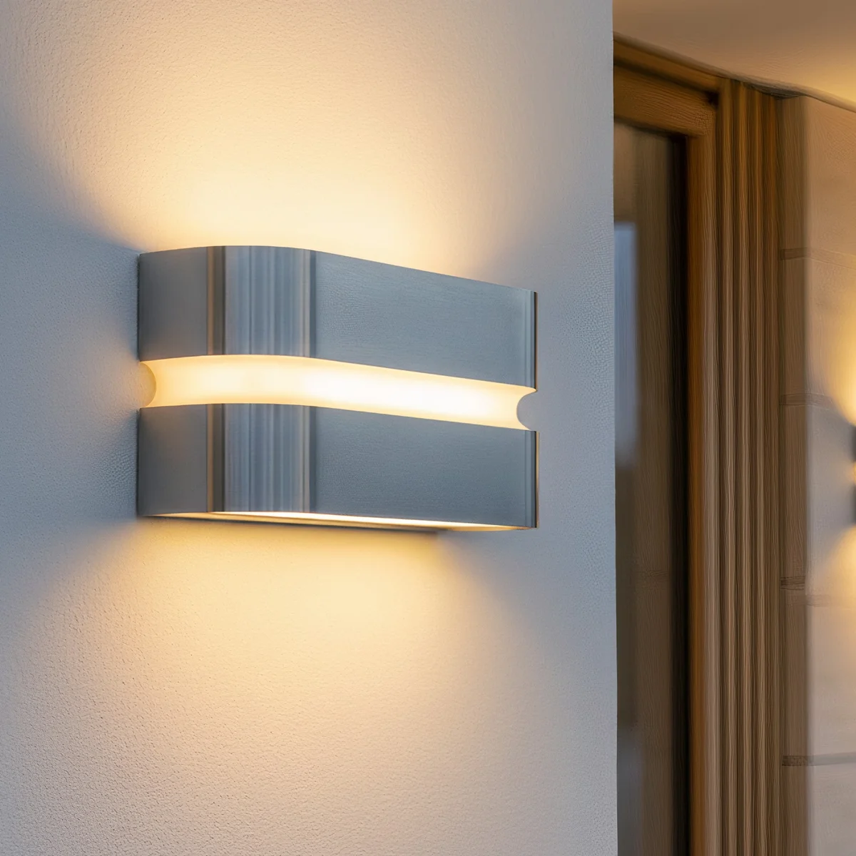 Ledyra Linea – LED-Außenwandleuchte – Silber – 24 W – Warmweiß