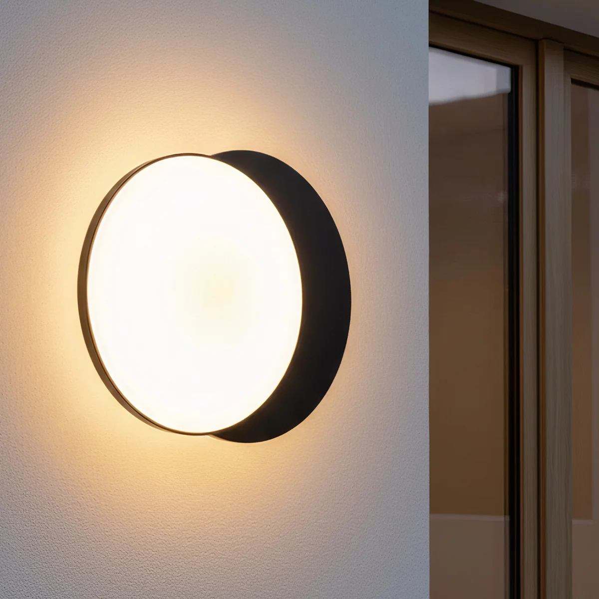 Ledyra Halo – LED-Außenwandleuchte – Anthrazit – 33 W – Warmweiß