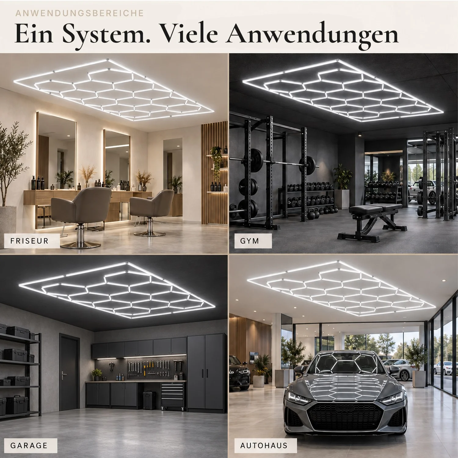 Ledyra Hexagon 14 – LED-Wabenleuchte, Komplett-Set – Kaltweiß – Eigenschaften im Überblick