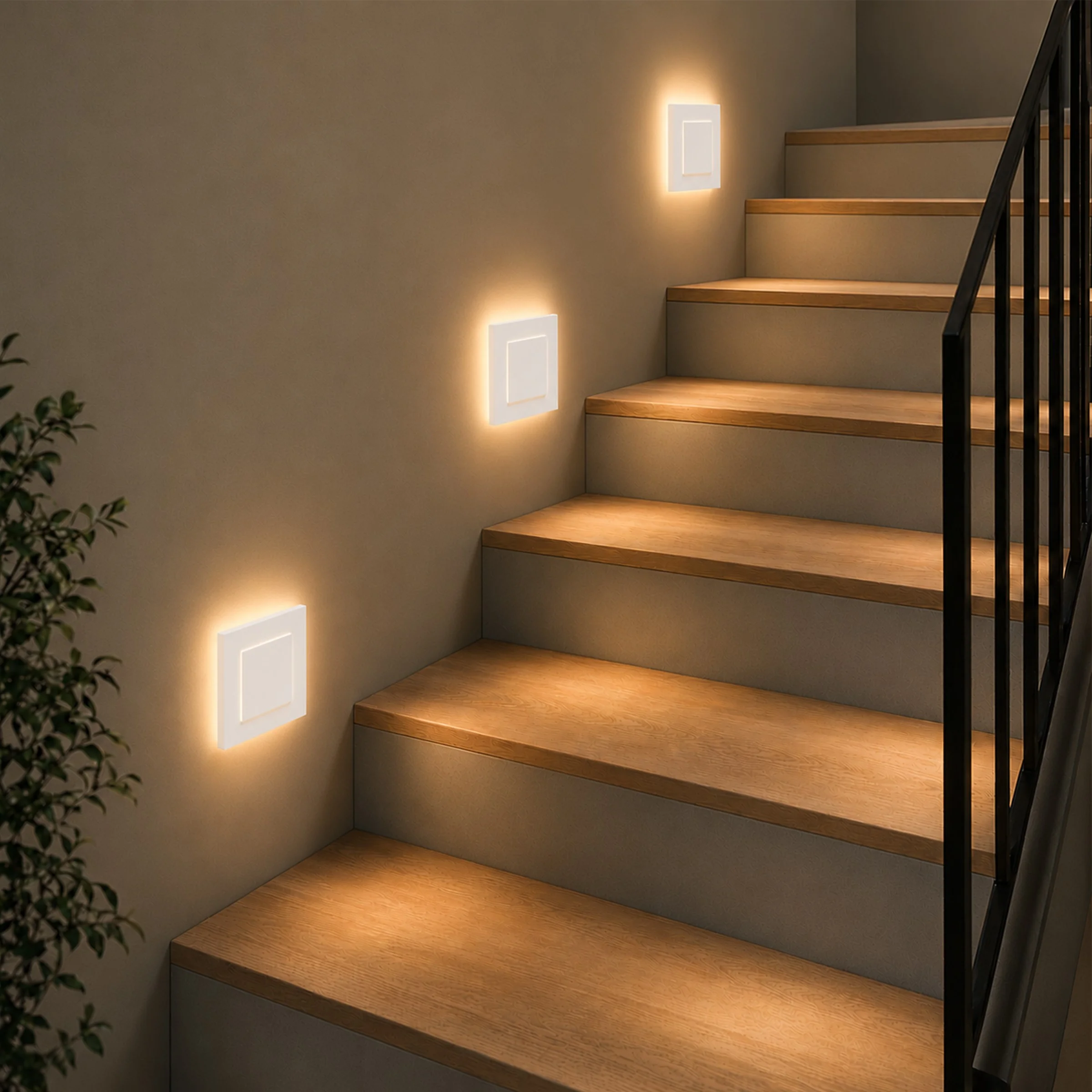 Ledyra Lyra – LED-Treppenleuchte – Weiß – IP20 – Anwendungsbeispiel
