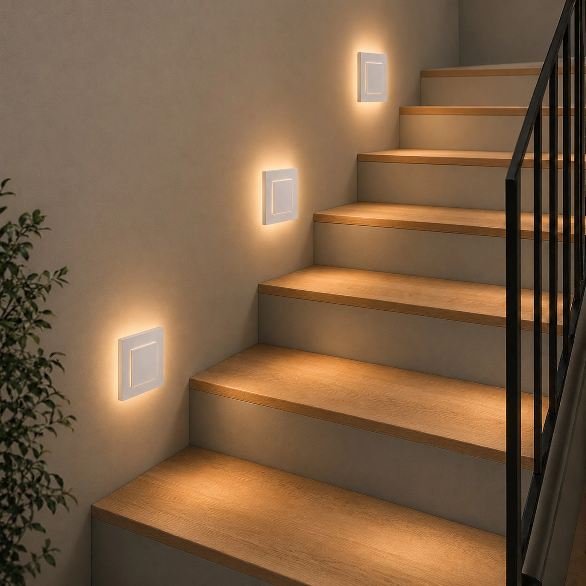 Ledyra Lyra – LED-Treppenleuchte – Alu-Bicolor – IP20 – Anwendungsbeispiel