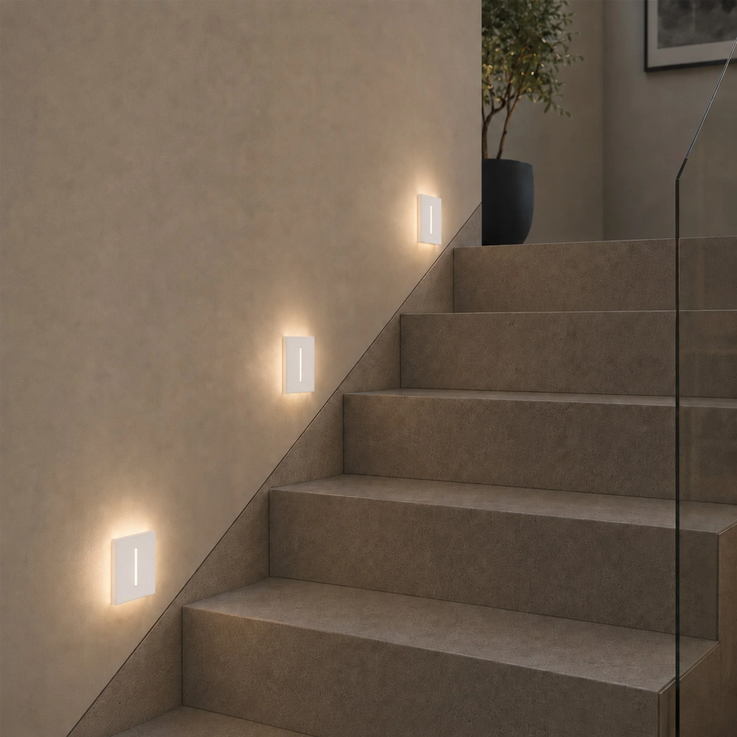 Ledyra Polaris – LED-Treppenleuchte – Weiß – IP20 – Anwendungsbeispiel
