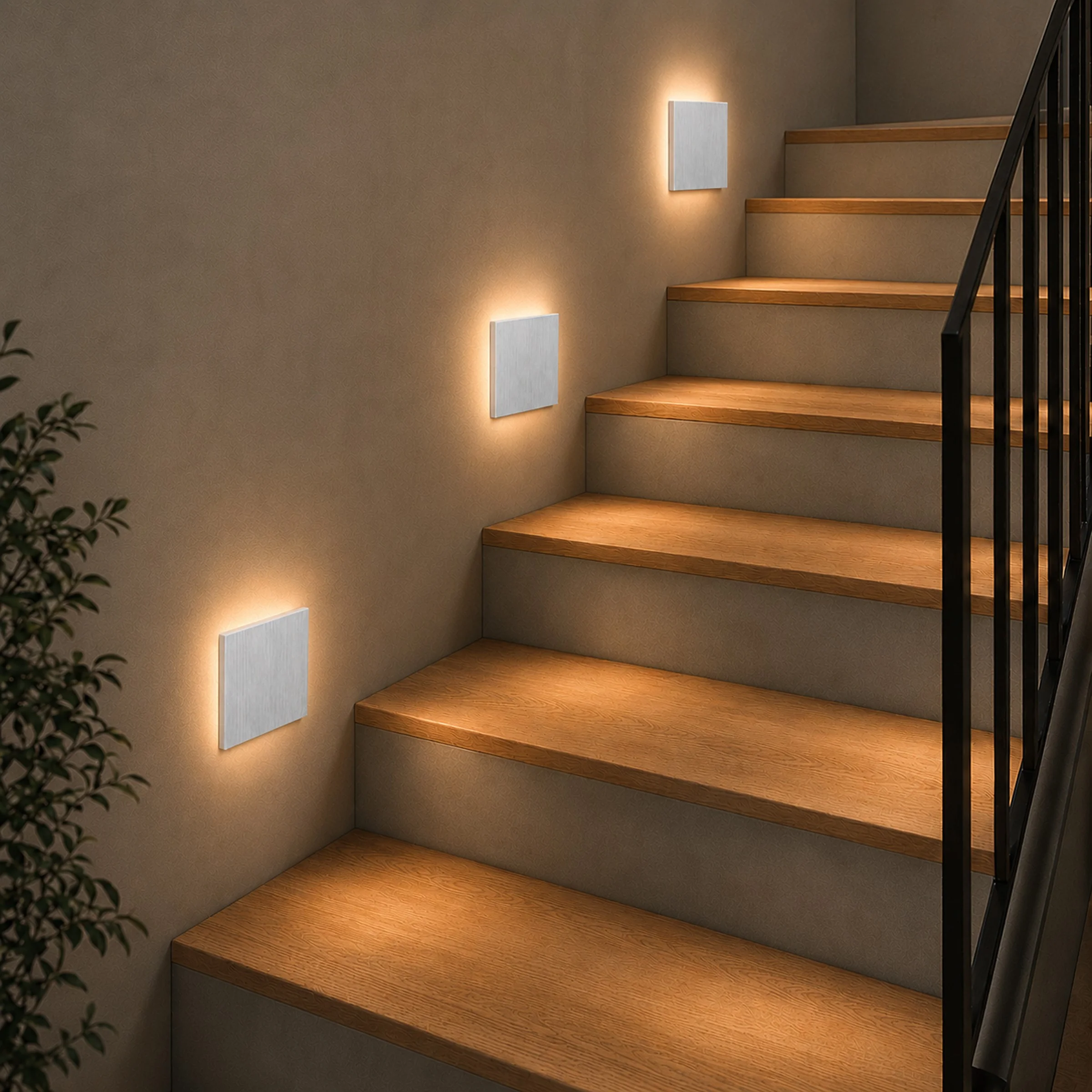 Ledyra Aura – LED-Treppenleuchte – Alu-Bicolor – IP20 – Anwendungsbeispiel