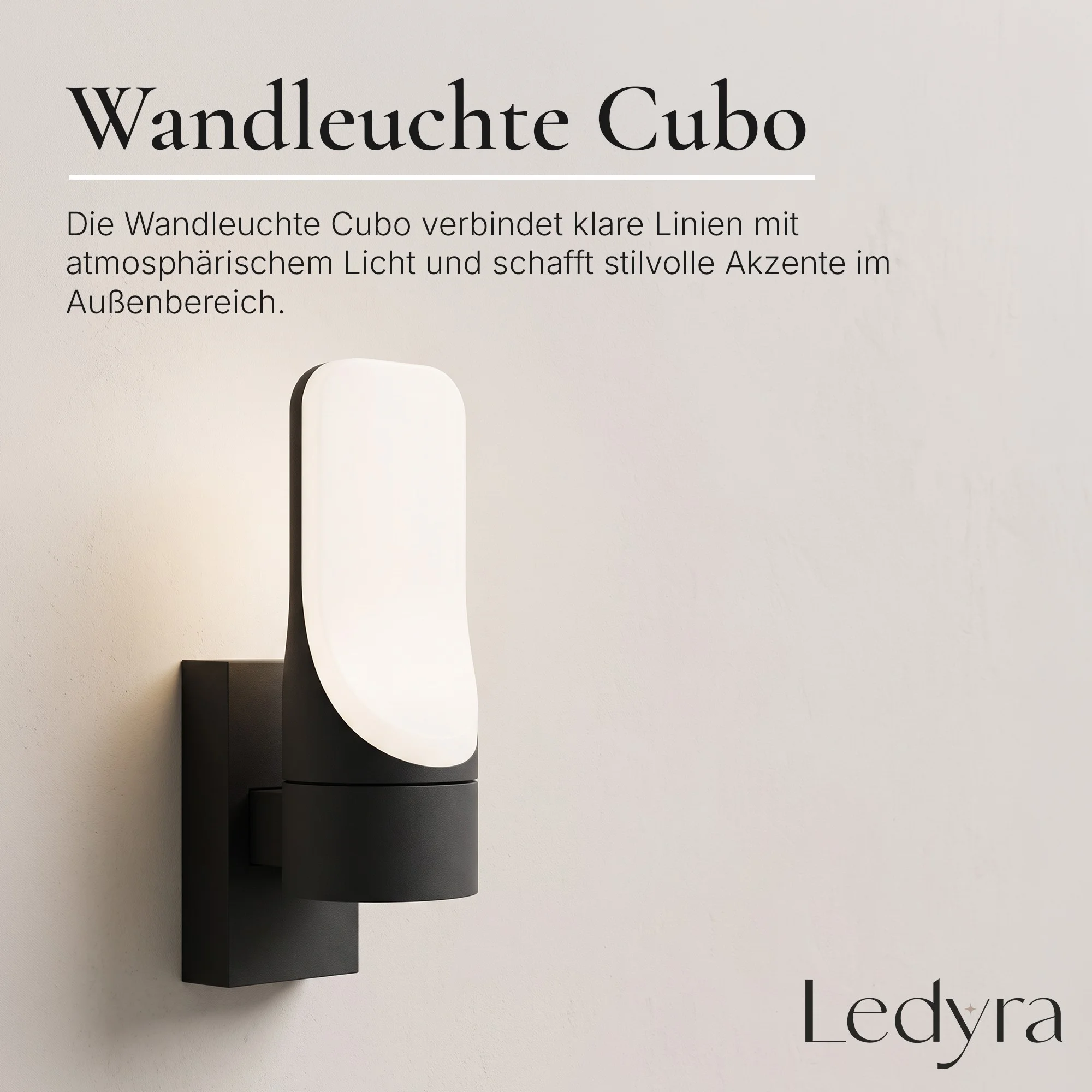 Ledyra Cubo – LED-Außenwandleuchte – Anthrazit – 10 W – Warmweiß – Eigenschaften im Überblick