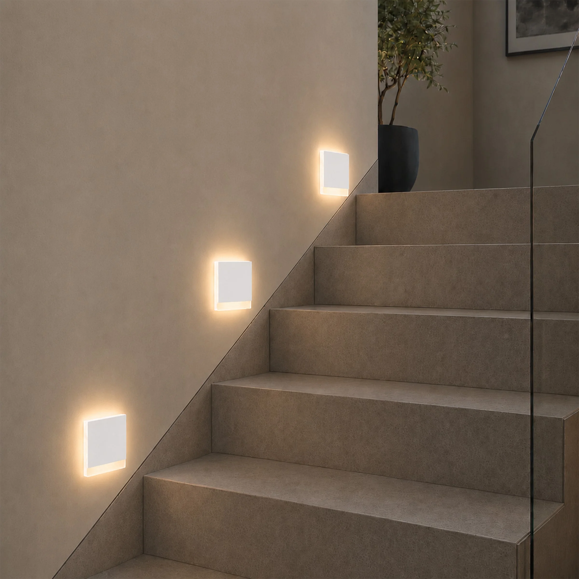 Ledyra Sirius – LED-Treppenleuchte – Weiß – IP20 – Anwendungsbeispiel