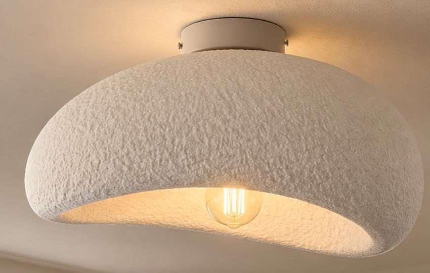 Nahaufnahme des Schirms von CUMULUS in Gipsoptik