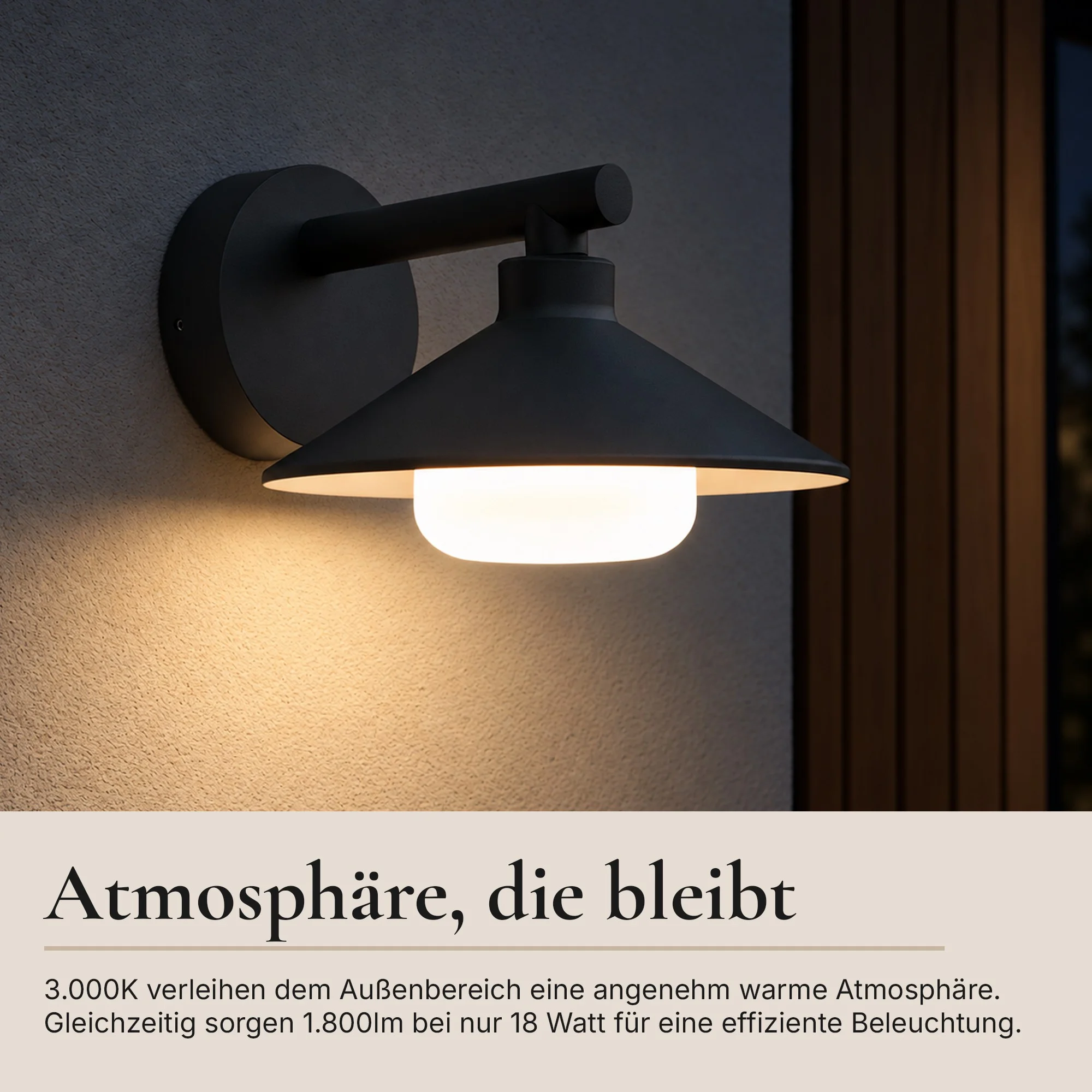 Ledyra Aris – LED-Außenwandleuchte – Anthrazit – 18 W – Warmweiß – Eigenschaften im Überblick