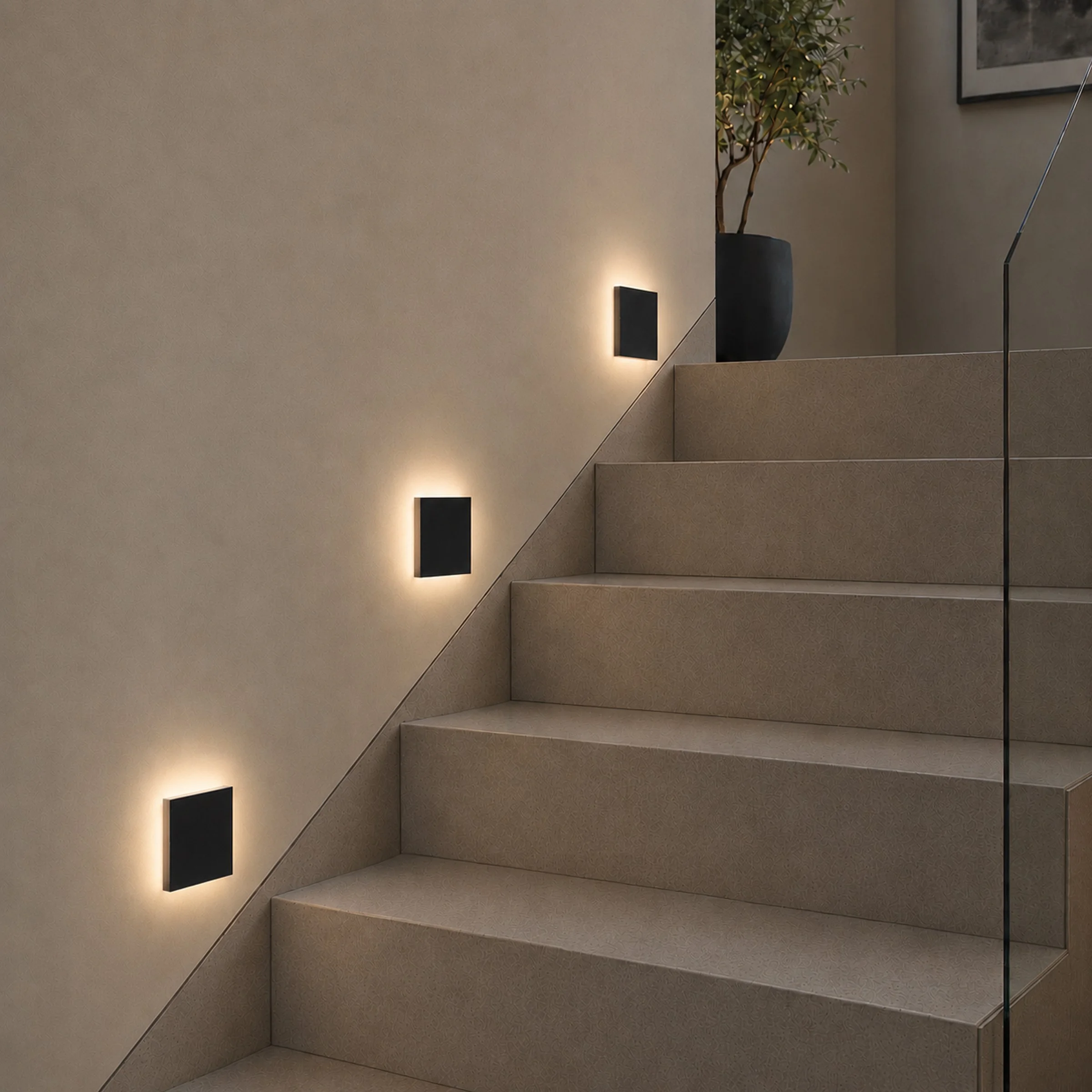 Ledyra Aura – LED-Treppenleuchte – Anthrazit – IP20 – Anwendungsbeispiel