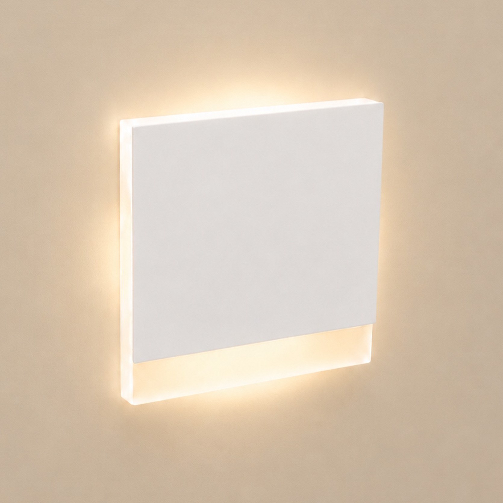 LED-Treppenleuchte für innen und außen, eckig, Lichtakzent, Weiß, IP44, 1,5 W – Ledyra Sirius