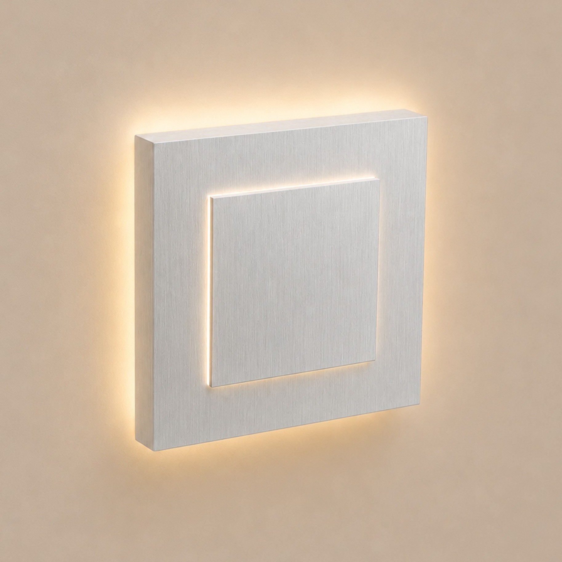 LED-Treppenleuchte mit Bewegungsmelder für innen, eckig, Lichtfuge und Randlicht, Alu-Bicolor, IP20, 1,5 W – Ledyra Lyra