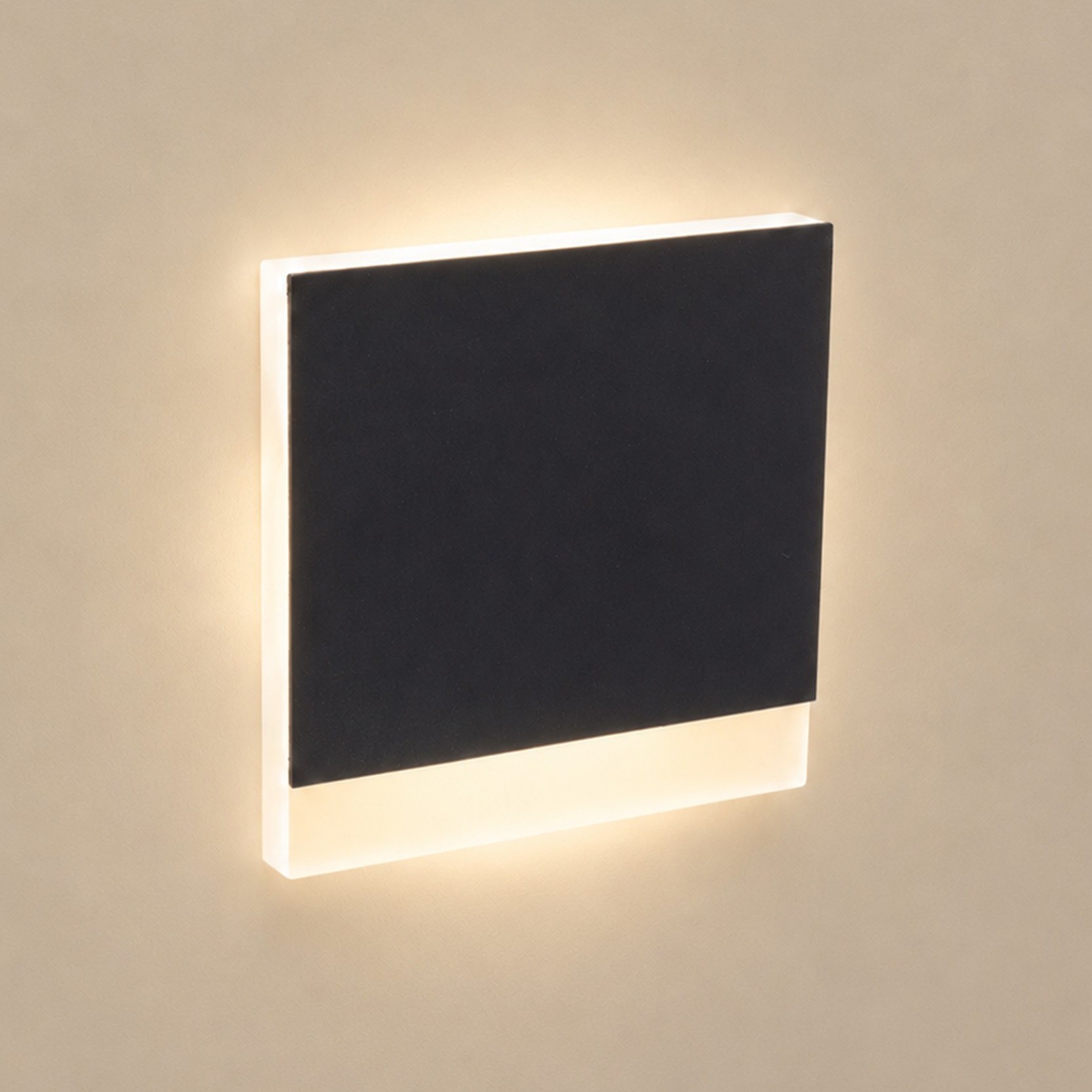 LED-Treppenleuchte für innen, eckig, Lichtakzent, Anthrazit, IP20, 1,5 W – Ledyra Sirius